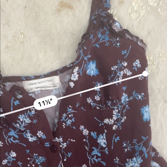 Urban outfitters brown blue floral romper - Picture 3 of 6